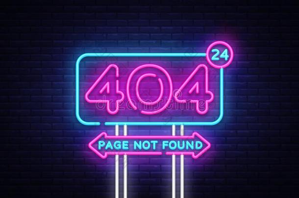 <strong>404</strong>页不创办矢量横幅.<strong>404</strong>错误设计样板,最新式