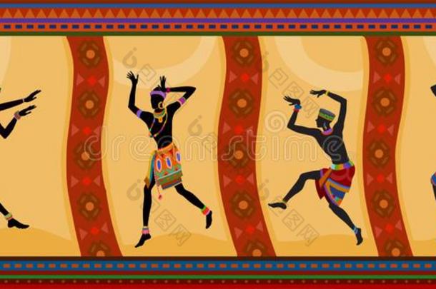 种族的跳舞非洲的人