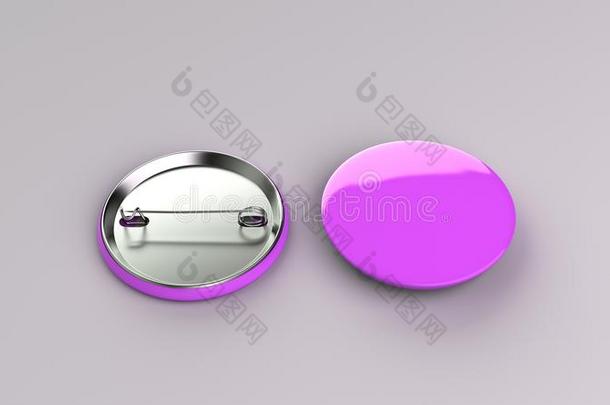 空白的紫色的徽章向白色的背景