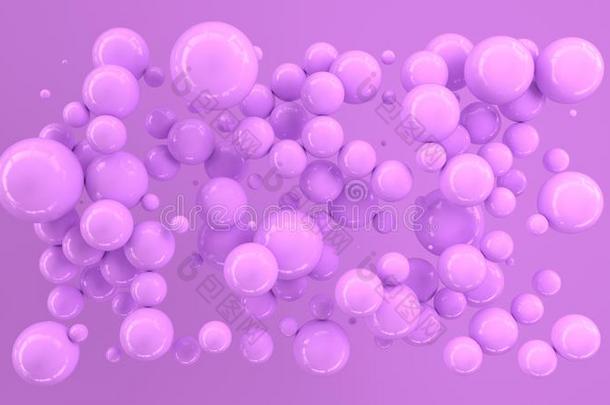 紫色的球关于任意的大小向紫色的背景