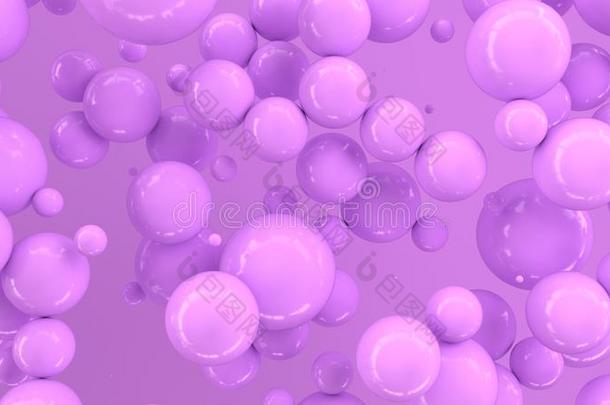 紫色的球关于任意的大小向紫色的背景