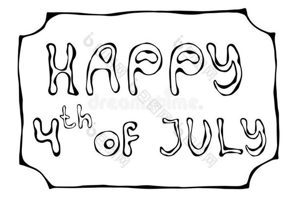 幸福的美利坚合众国独立一天4Th一il一nd泰国七月字体采用一Fr一me.欢迎