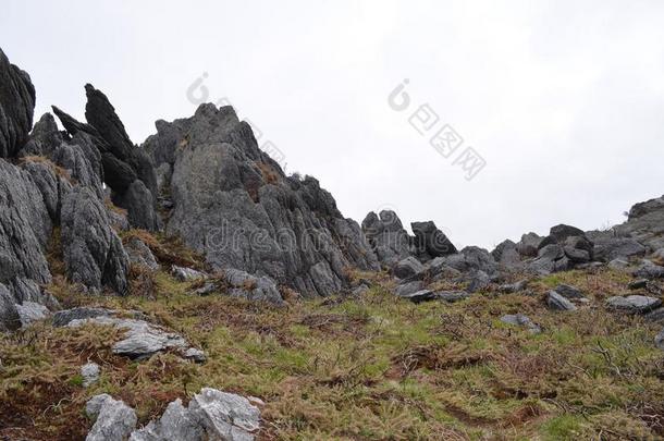 小山顶和大大地夏普Sharp的变体岩石采用爱尔兰