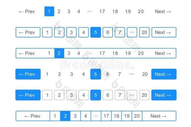 分页条矢量页航行蜘蛛网button的复数