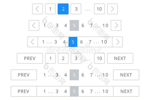 分页条矢量页航行蜘蛛网button的复数