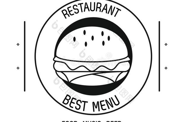 饭店食物观念采用黑的和白色的