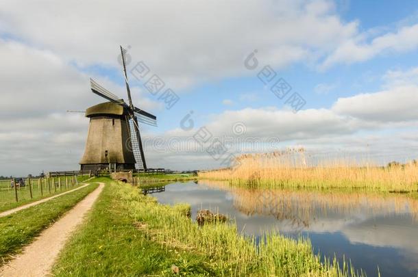<strong>风车</strong>向运河采用西弗里斯兰省,荷兰