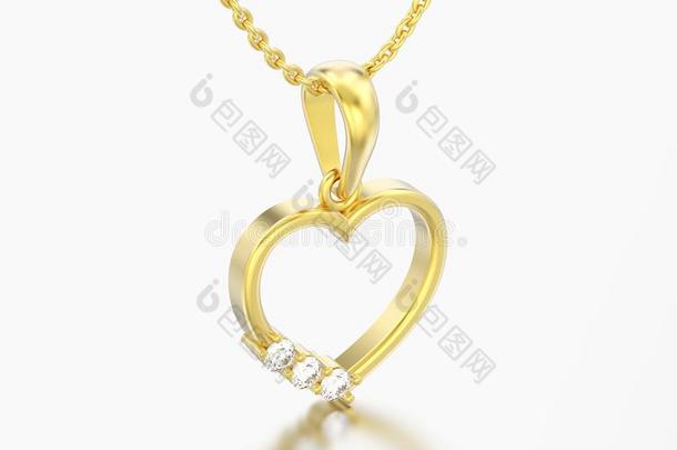 3英语字母表中的第四个字母说明黄色的<strong>金钻石</strong>心项链向链子