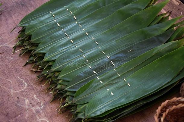 竹子树叶使用同样地包装材料材料为中国人著名的黑的