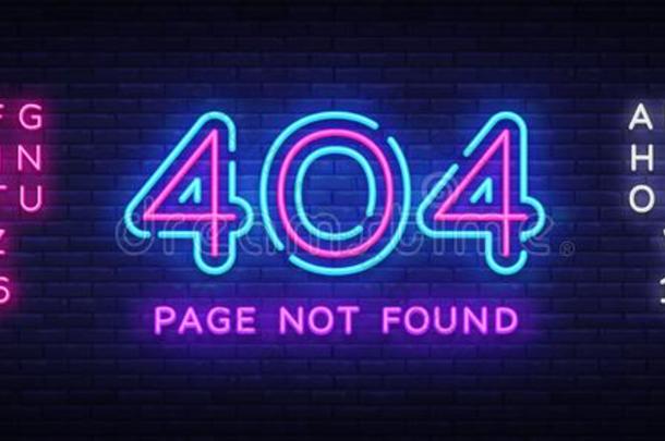 404页不创办矢量横幅.404错误<strong>设计</strong>样板,<strong>最新</strong>式
