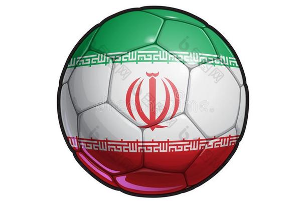 伊朗的旗足球-足球球