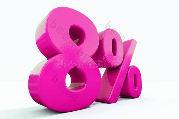 8百分比粉红色的符号