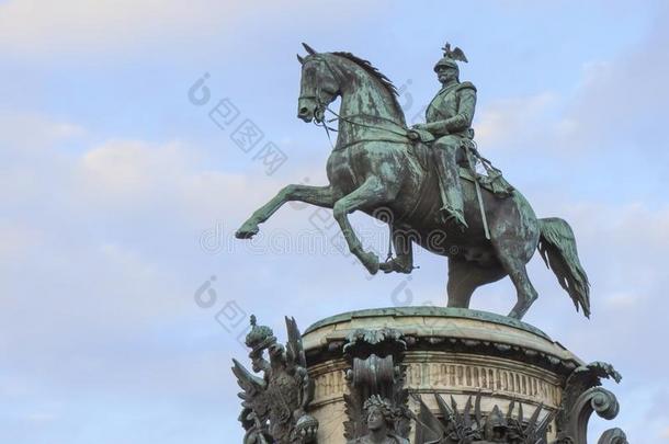 骑马的雕像关于皇帝尼古拉斯