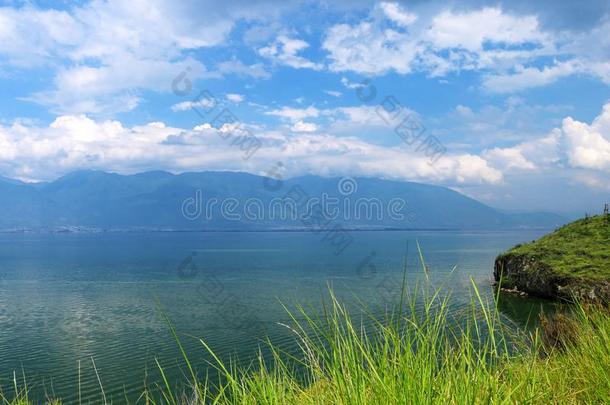 夏风景关于人名湖,云南云南省份,中国