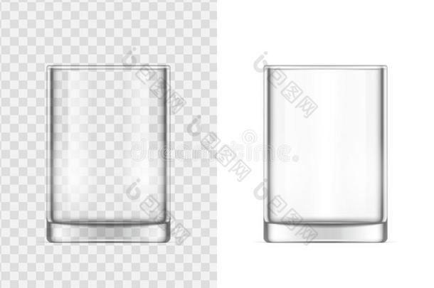 现实的玻璃杯子.透明的玻璃ware