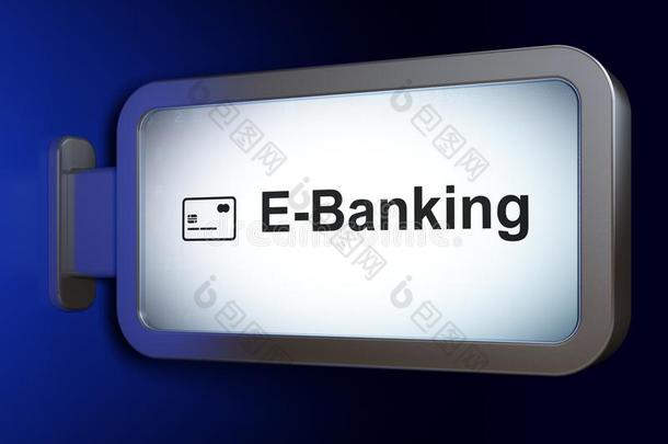 财政观念:英语字母表的第5个字母-银行业务和信誉卡片向广告牌后台