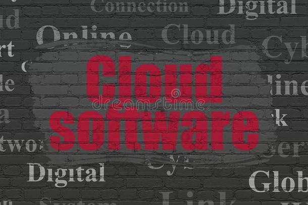 云科技观念:云软件向墙背景