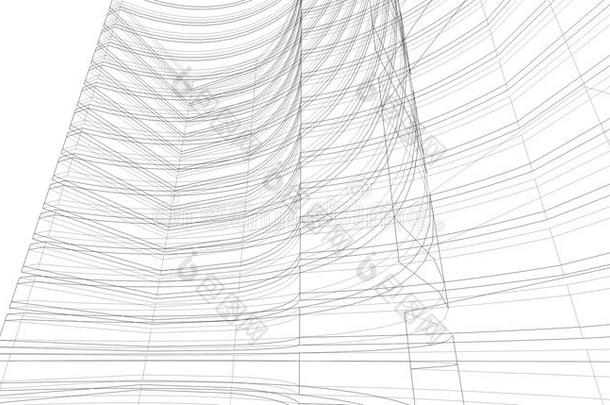 抽象的3英语字母表中的第四个字母建筑物线框图结构.说明<strong>修建</strong>