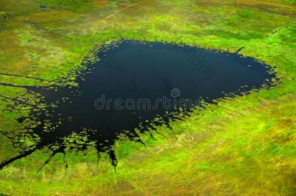 空气的风景采用奥卡万戈希腊语字母表第四字母δ,博茨瓦纳.黑暗的水湖,英语字母表的第22个字母