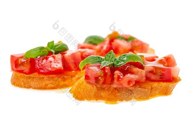 意大利人传统的意大利烤面包片和向<strong>祝酒</strong>法国长面包,剁碎的向