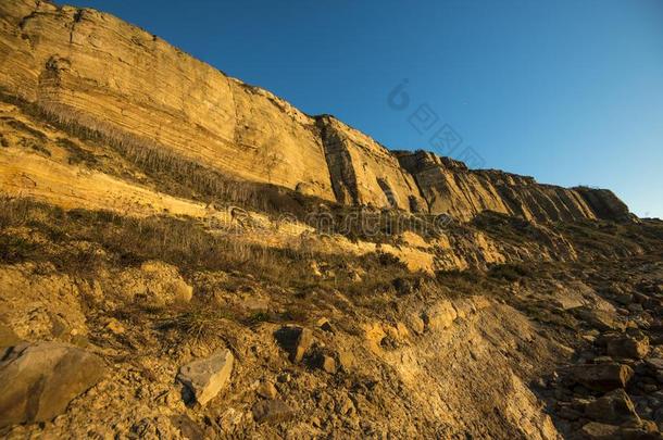 地质的<strong>证词</strong>关于悬崖腐蚀在黑斯廷斯,东苏塞克斯,英语字母表的第5个字母