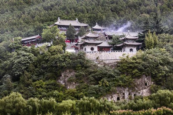 香山庙在龙门咖啡馆,洛阳,中国