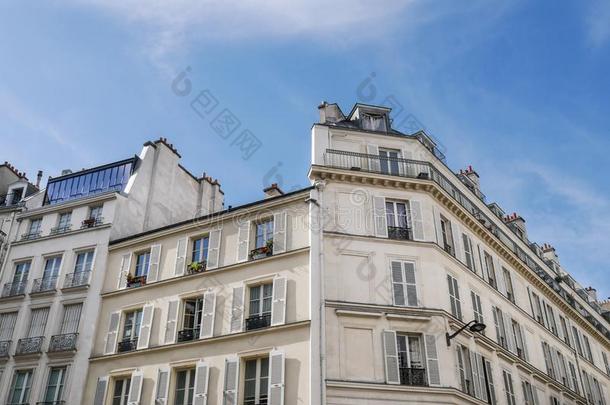 典型的巴黎人建筑物,巴黎豪斯曼方式建筑学