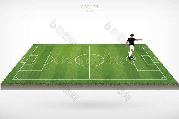 足球演员和足球足球球采用地区关于足球田.