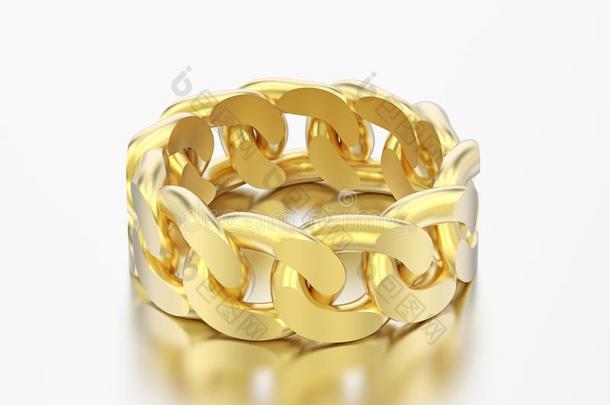 3英语字母表中的第四个字母说<strong>明黄色</strong>的金装饰的链子戒指