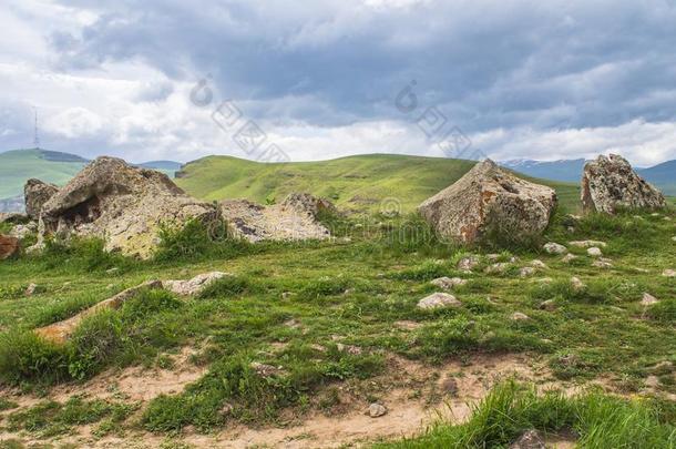 古代的天文台关于老鼠卡勒,卡拉洪杰,著名的亚美尼亚的英文字母表的第19个字母