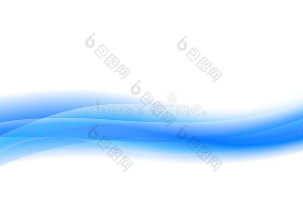 蓝色颜色流动的波浪背景为网站或小册子.