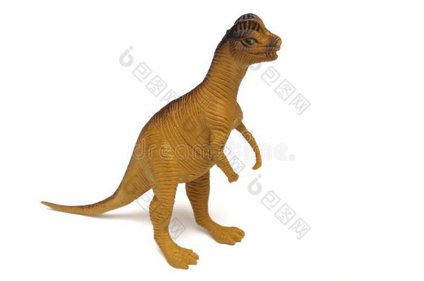 一双脊龙恐龙玩具小雕像