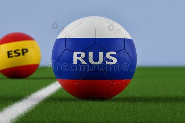 俄罗斯帝国versus对.西班牙足球比赛