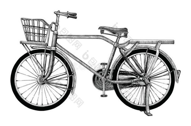 酿酒的自行车手绘画夹子艺术隔离的向白色的贝克格伦