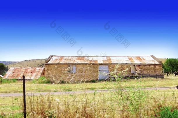 老的澳大利亚人国家农舍,南方澳大利亚.