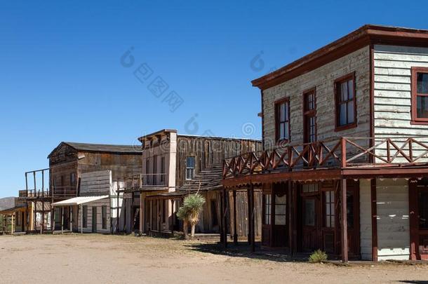老的野生的西城镇电影放置采用麦<strong>斯</strong>卡尔酒,亚利桑那州