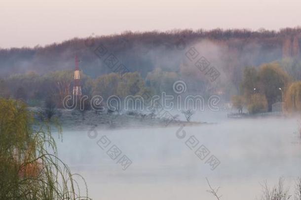 雾越过湖,科比<strong>安卡</strong>,伊尔福夫县,罗马尼亚