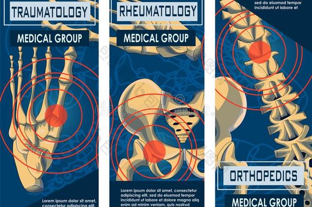 风湿病学,整形手术和创伤学横幅.