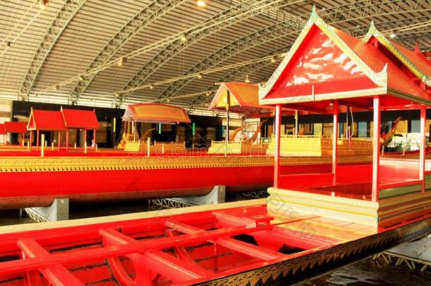 王国的驳船采用国家的博物馆关于王国的驳船s,扇形棕榈细纤维,泰兰