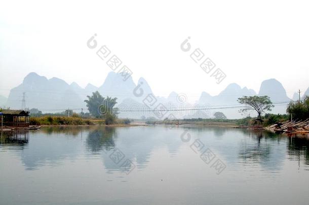 中国风景优美的多山的风景