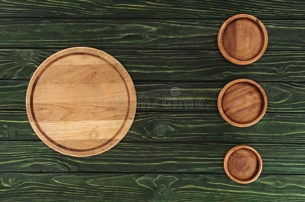 顶看法关于各种各样的类型关于木制的圆形的锋利的板