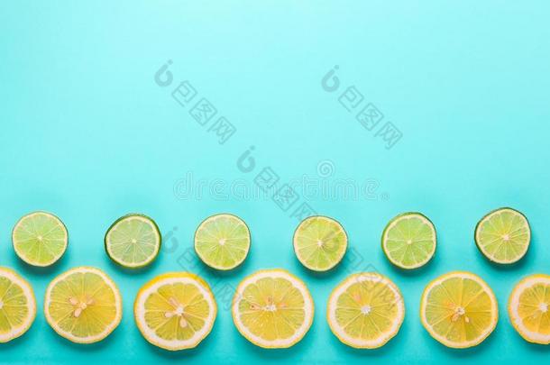 新鲜的<strong>柠檬</strong>和酸橙