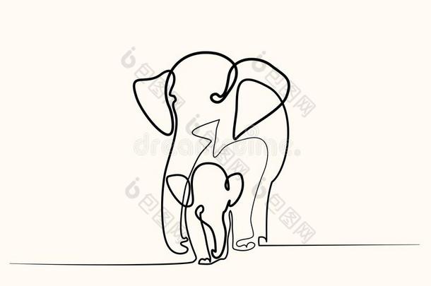 象和婴儿