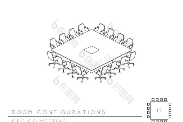 会议房间计划<strong>布局布局</strong>会议正方形董事会