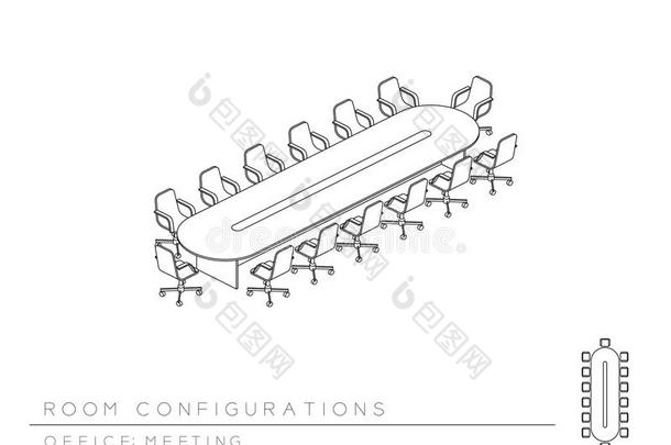 会议房间计划布局布局会议椭圆形的董事会