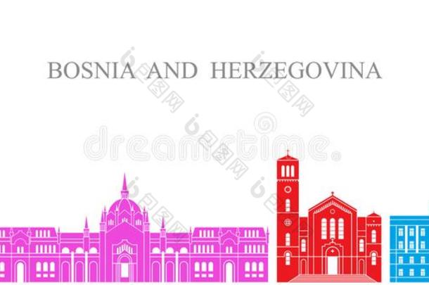 波斯尼亚和黑塞哥维那放置.隔离的波斯尼亚和黑塞哥维那弓形