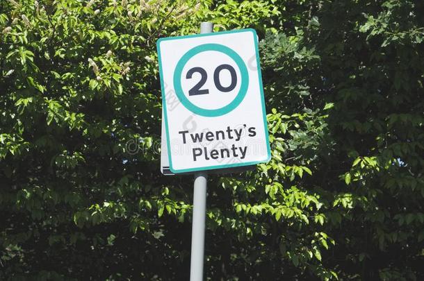 二十丰富20=milesperhour每小时英里数路公路交通安全符号反对balls球