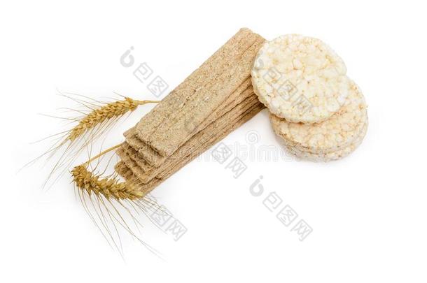 平的吉卜赛绅士-小麦和疏松的稻薄脆饼干和小麦耳