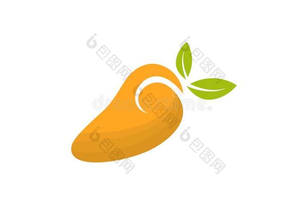 芒果采用平的方式芒果标识芒果偶像矢量影像
