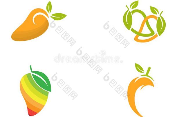芒果采用平的方式芒果标识芒果偶像矢量影像
